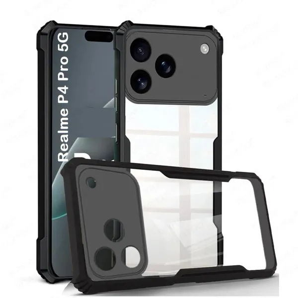Back_Case_Cover_For_Realme_P4_Pro_5g_Slim_Anti_Yellow_Protective_Shock_Proof_Bumper_Hybrid_Pc_With_Tpu_Frame_Transparent_Clear