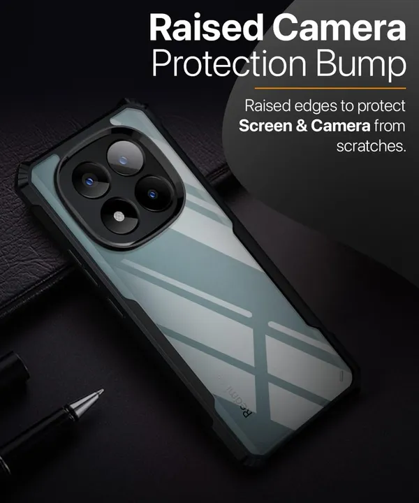 Back_Case_Cover_For_Redmi_Note_14_Pro_5g__Poco_X7_5g_Slim_Anti_Yellow_Protective_Shock_Proof_Bumper_Hybrid_Pc_With_Tpu_Frame_Transparent_Clear
