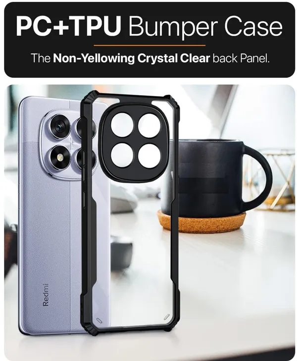 Back_Case_Cover_For_Redmi_Mi_Note_15_Pro_Plus_5g_Slim_Anti_Yellow_Protective_Shock_Proof_Bumper_Hybrid_Pc_With_Tpu_Frame_Transparent_Clear