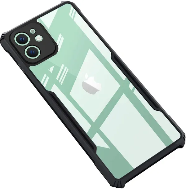 Back_Case_Cover_For_Iphone_11__Slim_Anti_Yellow_Protective___Shockproof_Bumper___Hybrid_Pc_Plus_Tpu_Frame___Transparent_Clear