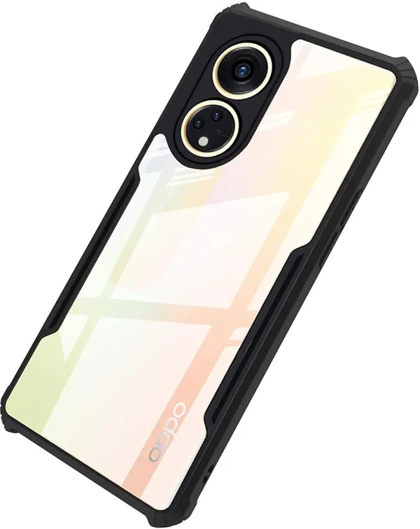 Back_Case_Cover_For_Oppo_Reno_8t_Slim_Anti_Yellow_Protective_Shock_Proof_Bumper_Hybrid_Pc_With_Tpu_Frame_Transparent_Clear