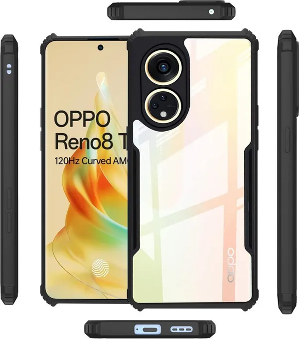 Back_Case_Cover_For_Oppo_Reno_8t_Slim_Anti_Yellow_Protective_Shock_Proof_Bumper_Hybrid_Pc_With_Tpu_Frame_Transparent_Clear