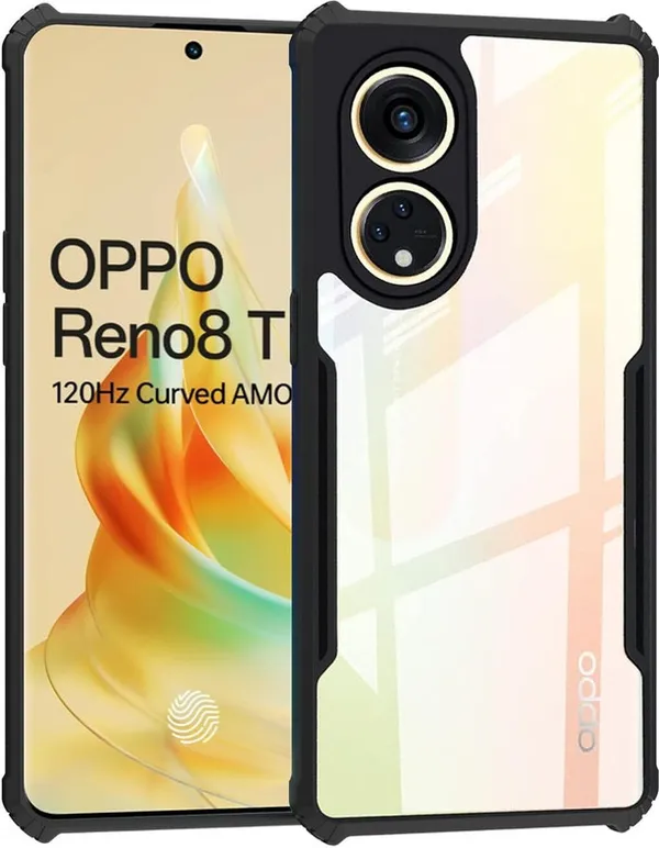 Back_Case_Cover_For_Oppo_Reno_8t_Slim_Anti_Yellow_Protective_Shock_Proof_Bumper_Hybrid_Pc_With_Tpu_Frame_Transparent_Clear