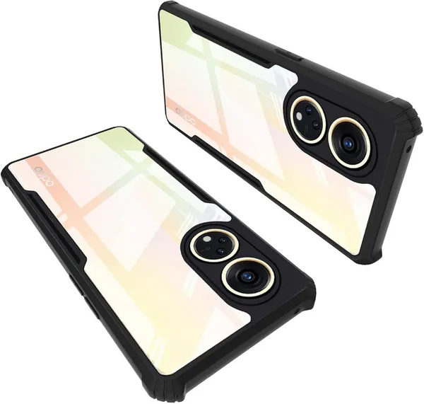 Back_Case_Cover_For_Oppo_Reno_8t_Slim_Anti_Yellow_Protective_Shock_Proof_Bumper_Hybrid_Pc_With_Tpu_Frame_Transparent_Clear