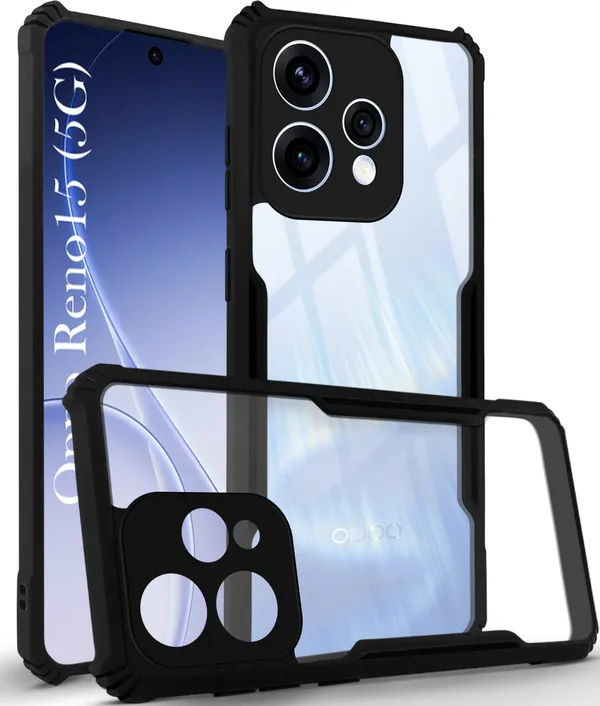 Back_Case_Cover_For_Oppo_Reno_15_5g_Slim_Anti_Yellow_Protective_Shock_Proof_Bumper_Hybrid_Pc_With_Tpu_Frame_Transparent_Clear