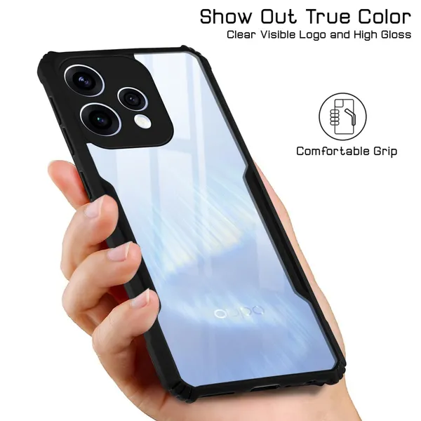 Back_Case_Cover_For_Oppo_Reno_15_5g_Slim_Anti_Yellow_Protective_Shock_Proof_Bumper_Hybrid_Pc_With_Tpu_Frame_Transparent_Clear