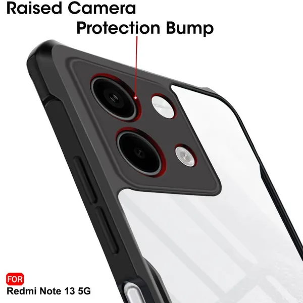 Back_Case_Cover_For_Redmi_Note_13_5g_Slim_Anti_Yellow_Protective_Shock_Proof_Bumper_Hybrid_Pc_With_Tpu_Frame_Transparent_Clear