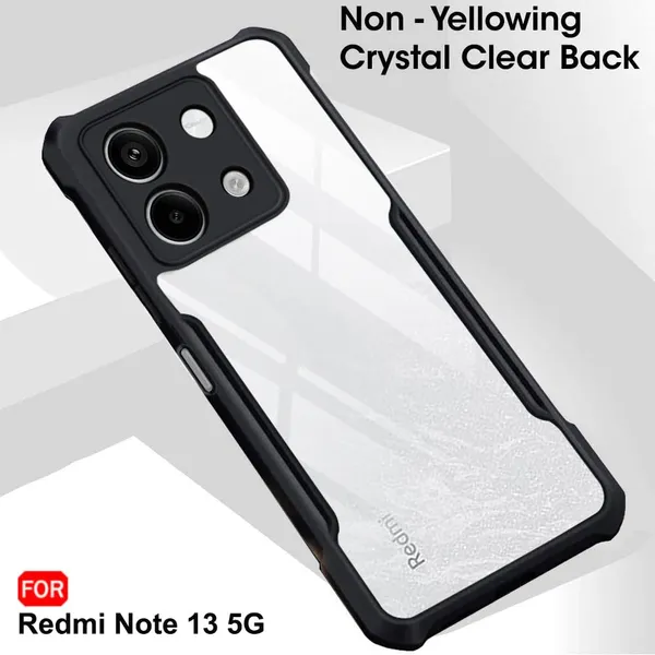 Back_Case_Cover_For_Redmi_Note_13_5g_Slim_Anti_Yellow_Protective_Shock_Proof_Bumper_Hybrid_Pc_With_Tpu_Frame_Transparent_Clear