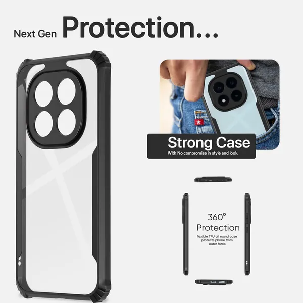Back_Case_Cover_For_Redmi_Mi_Note_14_Pro__Slim_Anti_Yellow_Protective___Shockproof_Bumper___Hybrid_Pc_Plus_Tpu_Frame___Transparent_Clear