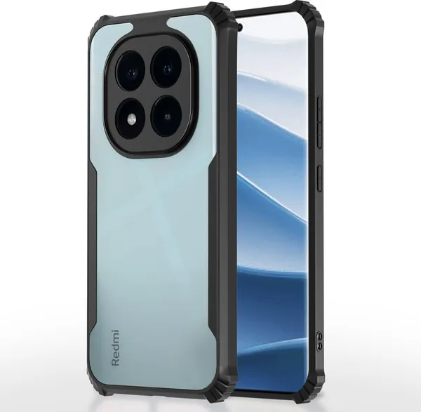 Back_Case_Cover_For_Redmi_Mi_Note_14_Pro__Slim_Anti_Yellow_Protective___Shockproof_Bumper___Hybrid_Pc_Plus_Tpu_Frame___Transparent_Clear
