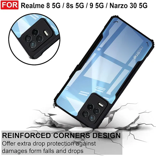 Back_Case_Cover_For_Realme_8_5g_/_8s_5g_/_9_5g_/_Narzo_30_5g_Slim_Anti_Yellow_Protective_Shock_Proof_Bumper_Hybrid_Pc_With_Tpu_Frame_Transparent_Clear