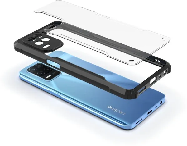 Back_Case_Cover_For_Realme_8_5g_/_8s_5g_/_9_5g_/_Narzo_30_5g_Slim_Anti_Yellow_Protective_Shock_Proof_Bumper_Hybrid_Pc_With_Tpu_Frame_Transparent_Clear