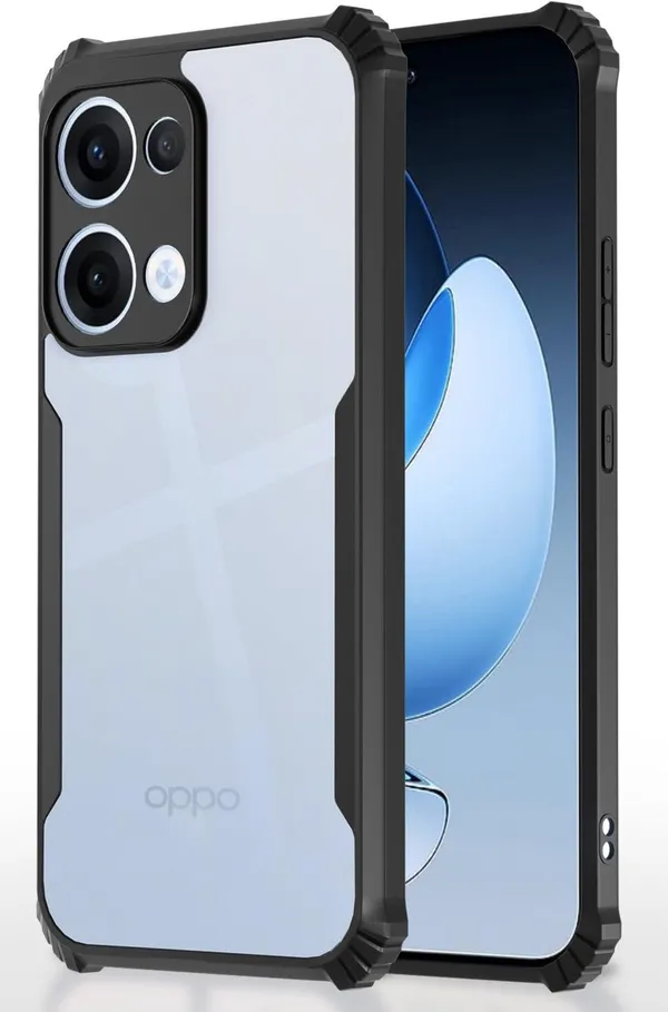 Back_Case_Cover_For_Oppo_Reno_13_5g_Slim_Anti_Yellow_Protective_Shock_Proof_Bumper_Hybrid_Pc_With_Tpu_Frame_Transparent_Clear