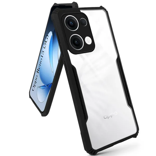 Back_Case_Cover_For_Oppo_Reno_13_5g_Slim_Anti_Yellow_Protective_Shock_Proof_Bumper_Hybrid_Pc_With_Tpu_Frame_Transparent_Clear