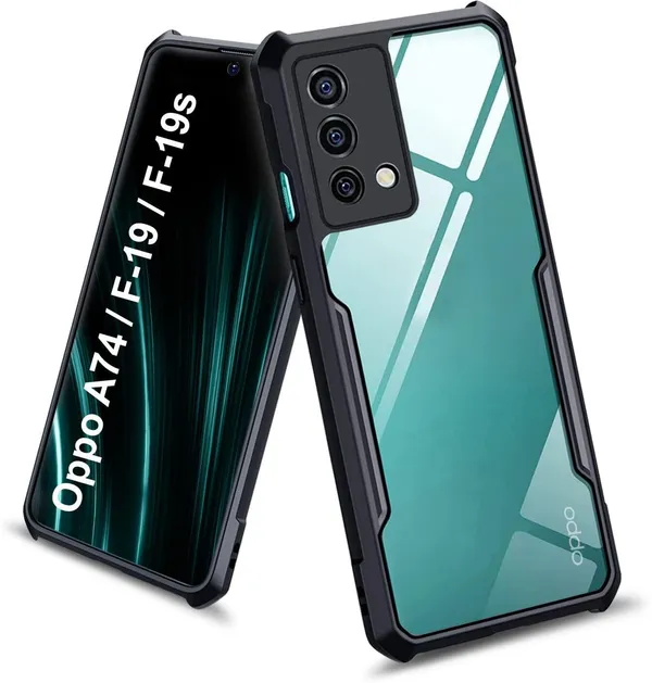Back_Case_Cover_For_Oppo_F19_/_F19s_/_A74_4g_Slim_Anti_Yellow_Protective_Shock_Proof_Bumper_Hybrid_Pc_With_Tpu_Frame_Transparent_Clear