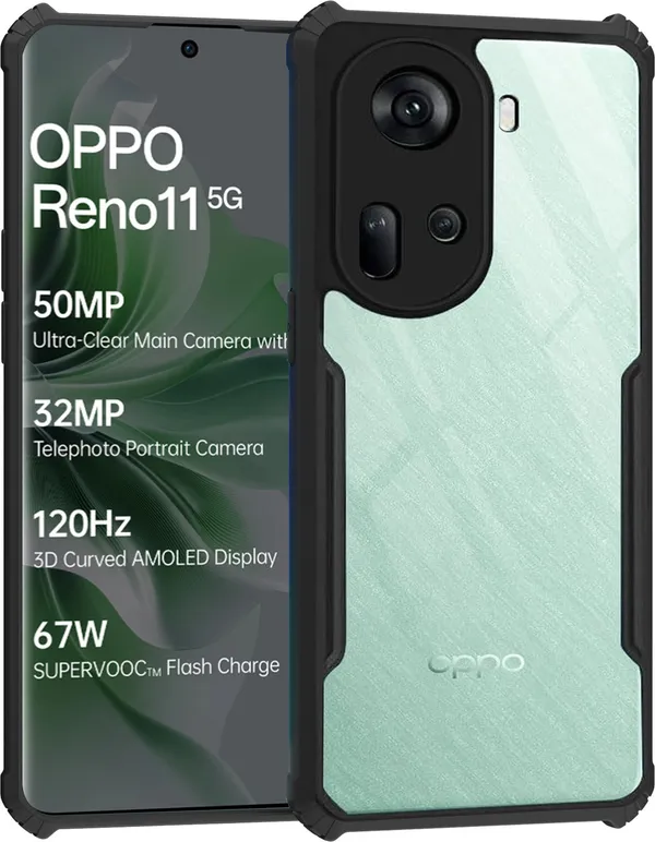 Back_Case_Cover_For_Oppo_Reno_11_5g_Slim_Anti_Yellow_Protective_Shock_Proof_Bumper_Hybrid_Pc_With_Tpu_Frame_Transparent_Clear
