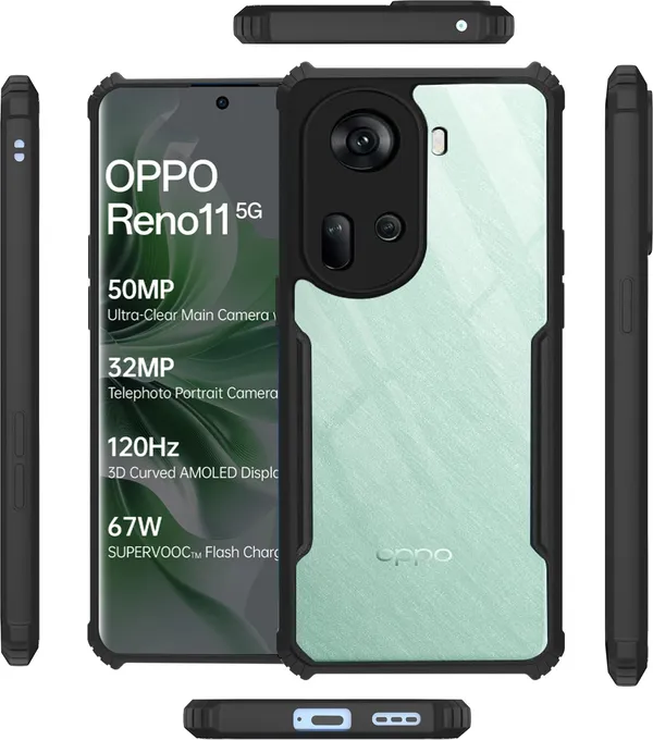 Back_Case_Cover_For_Oppo_Reno_11_5g_Slim_Anti_Yellow_Protective_Shock_Proof_Bumper_Hybrid_Pc_With_Tpu_Frame_Transparent_Clear