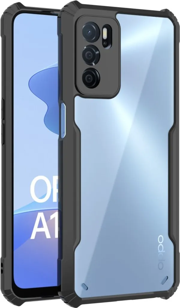 Back_Case_Cover_For_Oppo_A16__Slim_Anti_Yellow_Protective___Shockproof_Bumper___Hybrid_Pc_Plus_Tpu_Frame___Transparent_Clear