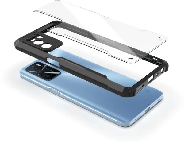 Back_Case_Cover_For_Oppo_A16__Slim_Anti_Yellow_Protective___Shockproof_Bumper___Hybrid_Pc_Plus_Tpu_Frame___Transparent_Clear