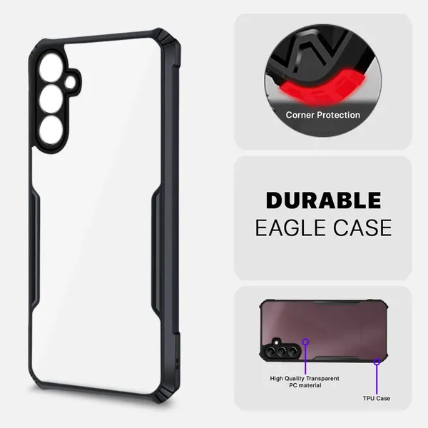 Back_Case_Cover_For_Samsung_A14_4g_/_A14_5g_Slim_Anti_Yellow_Protective_Shock_Proof_Bumper_Hybrid_Pc_With_Tpu_Frame_Transparent_Clear