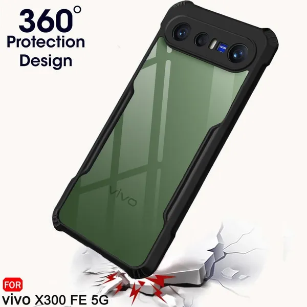 Back_Case_Cover_For_Vivo_X300fe_5g_Slim_Anti_Yellow_Protective_Shock_Proof_Bumper_Hybrid_Pc_With_Tpu_Frame_Transparent_Clear