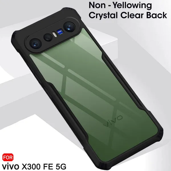 Back_Case_Cover_For_Vivo_X300fe_5g_Slim_Anti_Yellow_Protective_Shock_Proof_Bumper_Hybrid_Pc_With_Tpu_Frame_Transparent_Clear