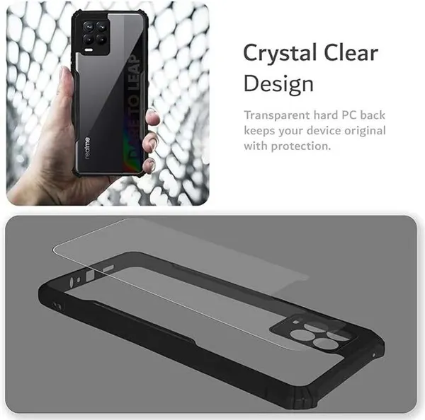 Back_Case_Cover_For_Realme_8_Pro_4g_Slim_Anti_Yellow_Protective_Shock_Proof_Bumper_Hybrid_Pc_With_Tpu_Frame_Transparent_Clear