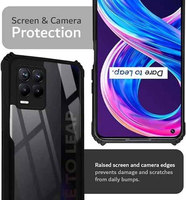 Back_Case_Cover_For_Realme_8_Pro_4g_Slim_Anti_Yellow_Protective_Shock_Proof_Bumper_Hybrid_Pc_With_Tpu_Frame_Transparent_Clear
