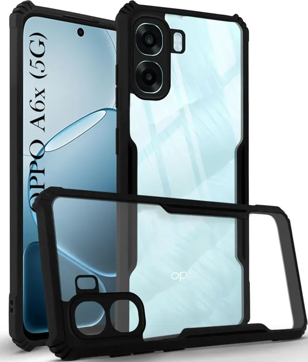 Back_Case_Cover_For_Oppo_K14x_5g_/_Oppo_A6x_/_A6s_5g_Slim_Anti_Yellow_Protective_Shock_Proof_Bumper_Hybrid_Pc_With_Tpu_Frame_Transparent_Clear