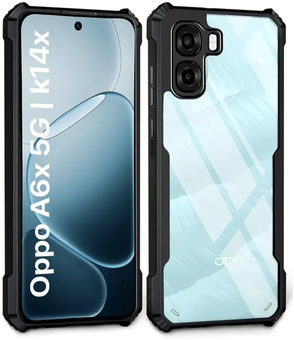 Back_Case_Cover_For_Oppo_K14x_5g_/_Oppo_A6x_/_A6s_5g_Slim_Anti_Yellow_Protective_Shock_Proof_Bumper_Hybrid_Pc_With_Tpu_Frame_Transparent_Clear