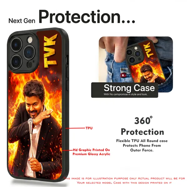 Tamil_Nadu_Muthalamaichar_C_Joseph_Vijay_Thalapathy_On_Fire_With_Text_Tvk_Design_Printed_Premium_Glossy_Back_Case_Cover_With_Camera_Protection_Mk000559_Bx