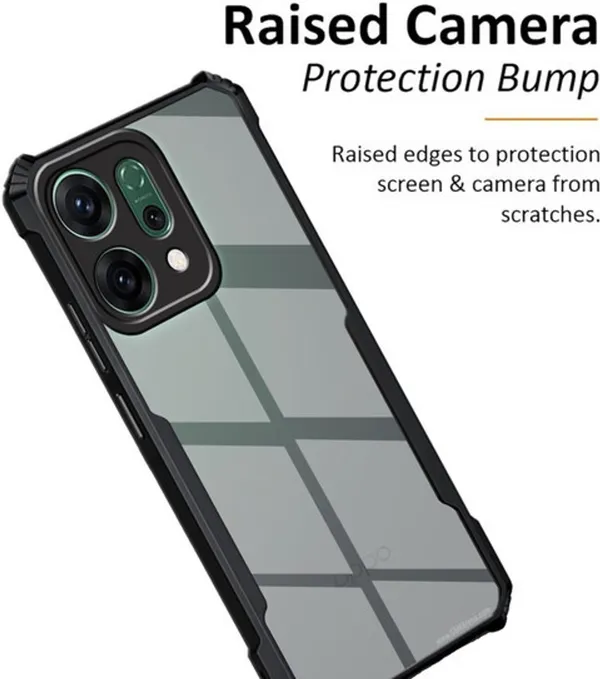 Back_Case_Cover_For_Oppo_Find_X9_5g_Slim_Anti_Yellow_Protective_Shock_Proof_Bumper_Hybrid_Pc_With_Tpu_Frame_Transparent_Clear