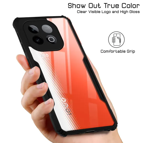 Back_Case_Cover_For_Iqoo_Neo_10_5g_Slim_Anti_Yellow_Protective_Shock_Proof_Bumper_Hybrid_Pc_With_Tpu_Frame_Transparent_Clear