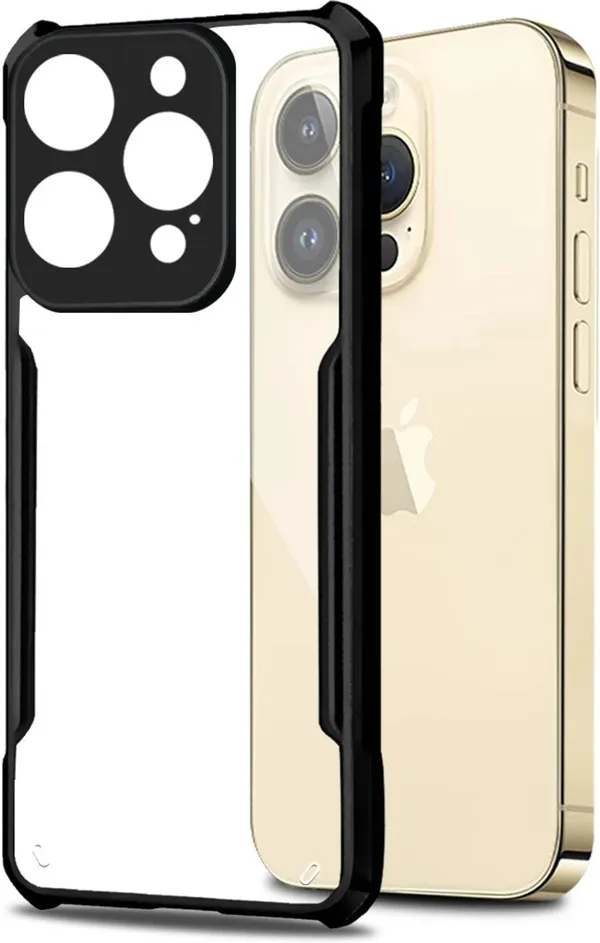 Back_Case_Cover_For_Iphone_14_Pro_Max__Slim_Anti_Yellow_Protective___Shockproof_Bumper___Hybrid_Pc_Plus_Tpu_Frame___Transparent_Clear