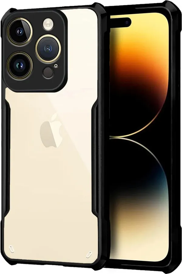 Back_Case_Cover_For_Iphone_14_Pro_Max__Slim_Anti_Yellow_Protective___Shockproof_Bumper___Hybrid_Pc_Plus_Tpu_Frame___Transparent_Clear