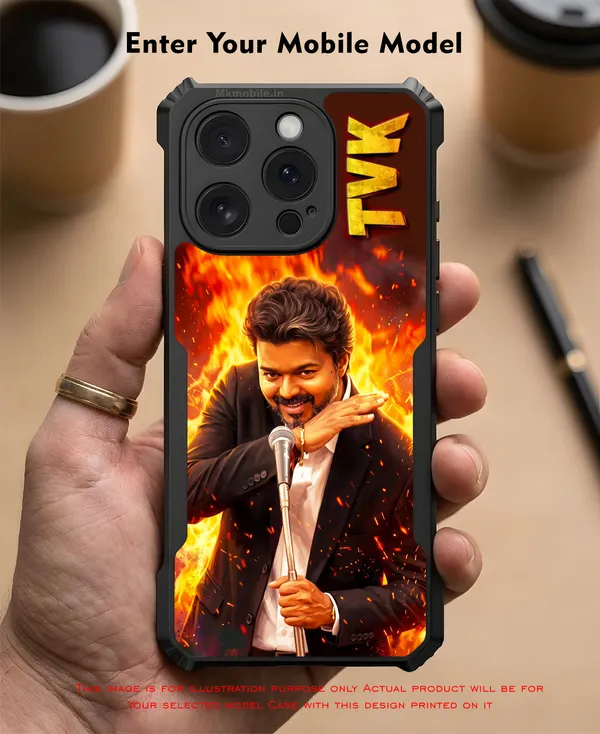 Tamil_Nadu_Muthalamaichar_C_Joseph_Vijay_Thalapathy_On_Fire_With_Text_Tvk_Design_Printed_Bumper_Glossy_Back_Case_Cover_With_Camera_Protection_Mk000559_Ip