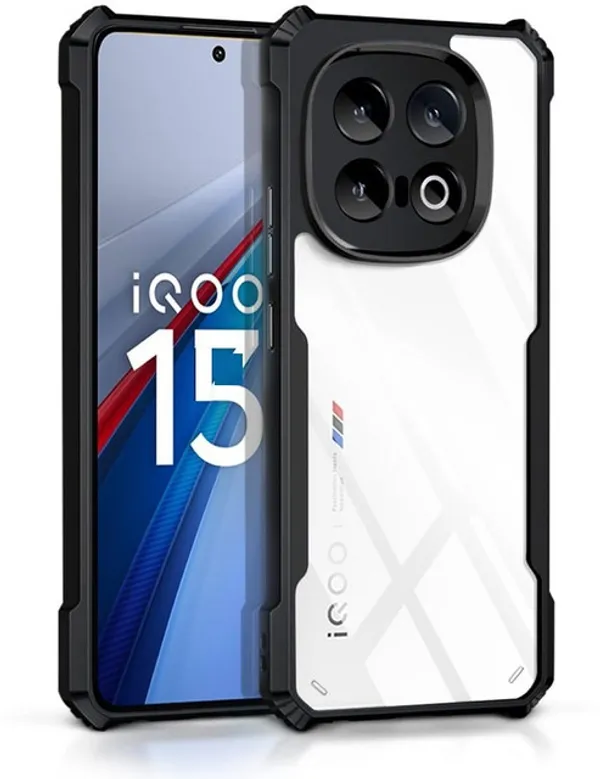 Back_Case_Cover_For_Iqoo_15__Slim_Anti_Yellow_Protective___Shockproof_Bumper___Hybrid_Pc_Plus_Tpu_Frame___Transparent_Clear