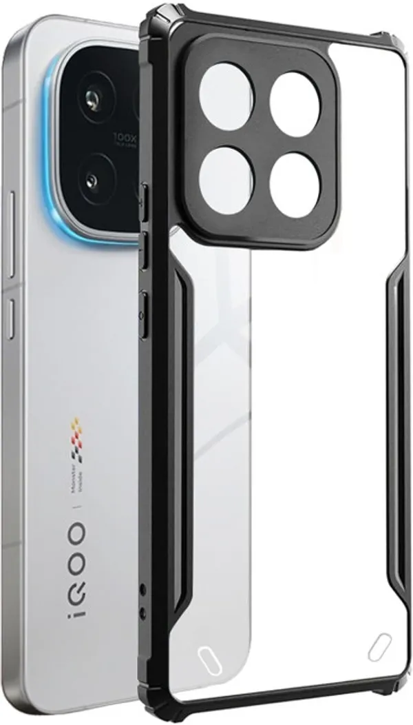 Back_Case_Cover_For_Iqoo_15__Slim_Anti_Yellow_Protective___Shockproof_Bumper___Hybrid_Pc_Plus_Tpu_Frame___Transparent_Clear
