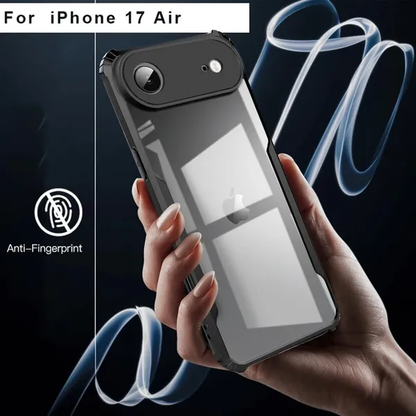 Back_Case_Cover_For_Iphone_17_Air__Slim_Anti_Yellow_Protective___Shockproof_Bumper___Hybrid_Pc_Plus_Tpu_Frame___Transparent_Clear