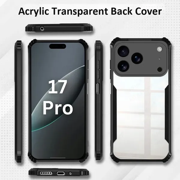 Back_Case_Cover_For_Iphone_17_Pro__Slim_Anti_Yellow_Protective___Shockproof_Bumper___Hybrid_Pc_Plus_Tpu_Frame___Transparent_Clear