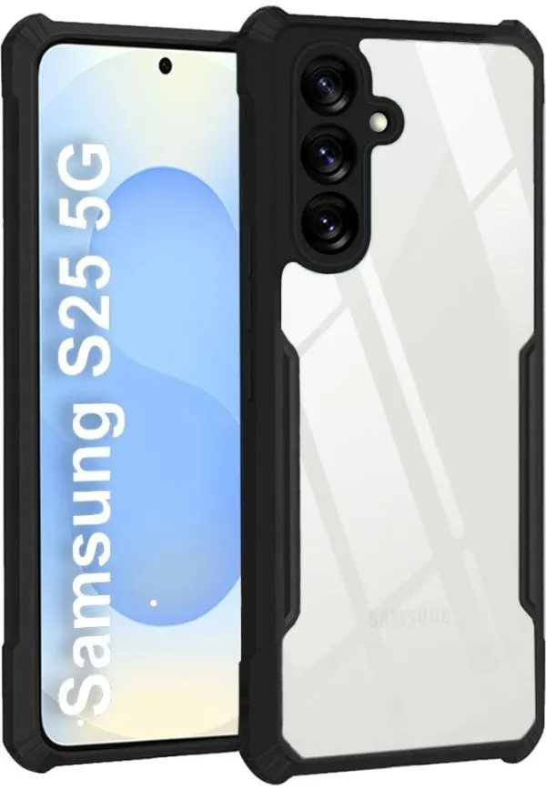 Back_Case_Cover_For_Samsung_S25_5g_Slim_Anti_Yellow_Protective_Shock_Proof_Bumper_Hybrid_Pc_With_Tpu_Frame_Transparent_Clear