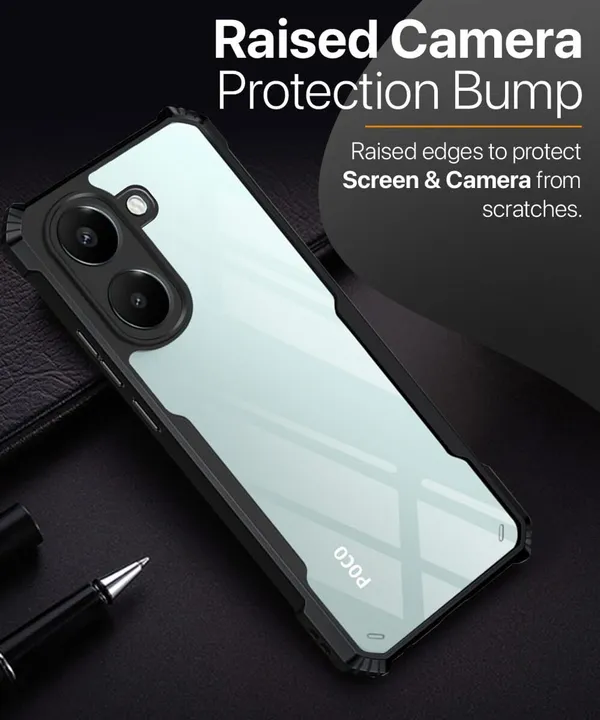 Back_Case_Cover_For_Redmi_Poco_X8_Pro_5g_Slim_Anti_Yellow_Protective_Shock_Proof_Bumper_Hybrid_Pc_With_Tpu_Frame_Transparent_Clear