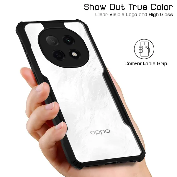 Back_Case_Cover_For_Oppo_F29_Pro_5g_Slim_Anti_Yellow_Protective_Shock_Proof_Bumper_Hybrid_Pc_With_Tpu_Frame_Transparent_Clear