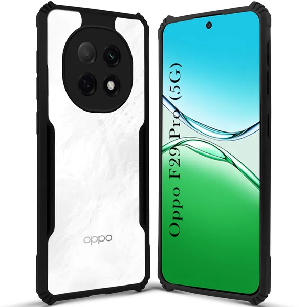 Back_Case_Cover_For_Oppo_F29_Pro_5g_Slim_Anti_Yellow_Protective_Shock_Proof_Bumper_Hybrid_Pc_With_Tpu_Frame_Transparent_Clear