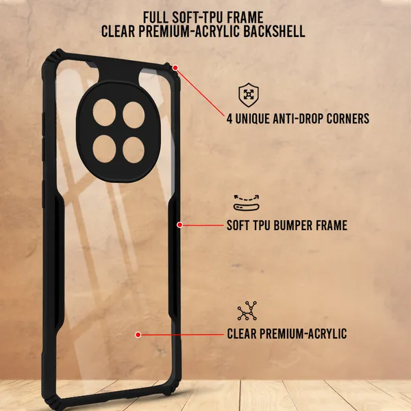 Back_Case_Cover_For_Oppo_F29_Pro_5g_Slim_Anti_Yellow_Protective_Shock_Proof_Bumper_Hybrid_Pc_With_Tpu_Frame_Transparent_Clear