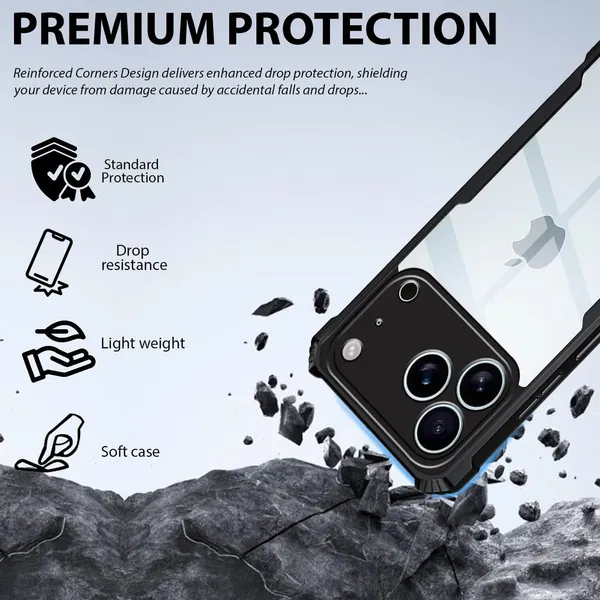 Back_Case_Cover_For_Iphone_17_Pro_Max__Slim_Anti_Yellow_Protective___Shockproof_Bumper___Hybrid_Pc_Plus_Tpu_Frame___Transparent_Clear