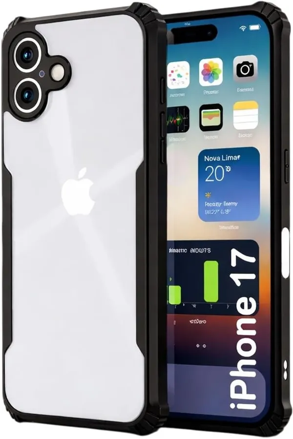 Back_Case_Cover_For_Iphone_17__Slim_Anti_Yellow_Protective___Shockproof_Bumper___Hybrid_Pc_Plus_Tpu_Frame___Transparent_Clear