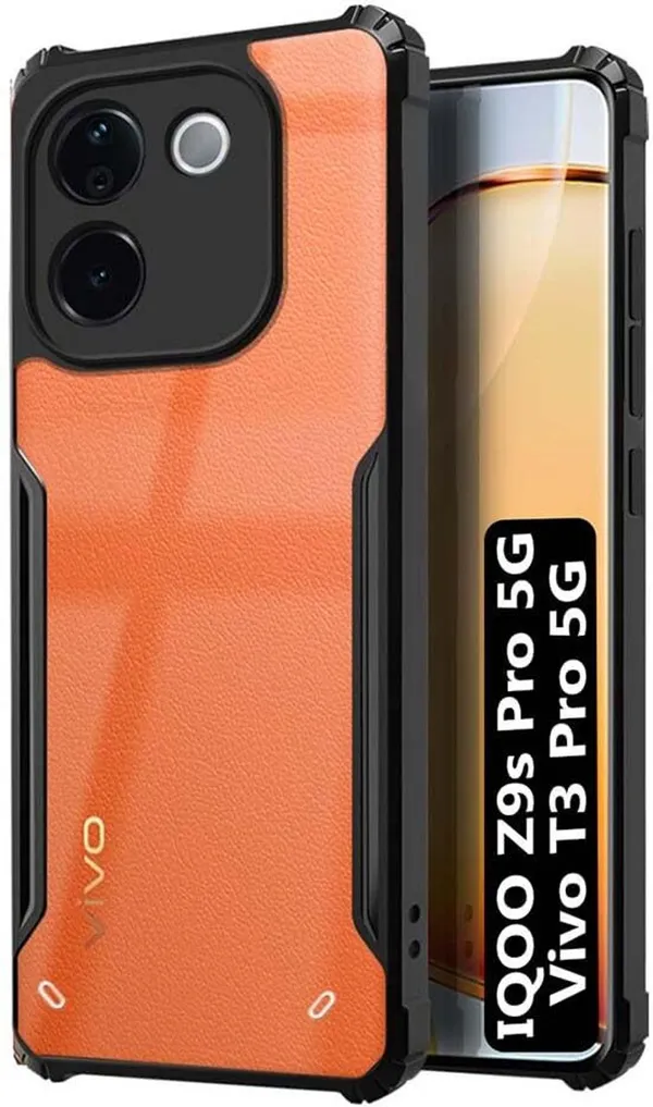 Back_Case_Cover_For_Iqoo_Z9s_Pro__T3_Pro_Slim_Anti_Yellow_Protective_Shock_Proof_Bumper_Hybrid_Pc_With_Tpu_Frame_Transparent_Clear