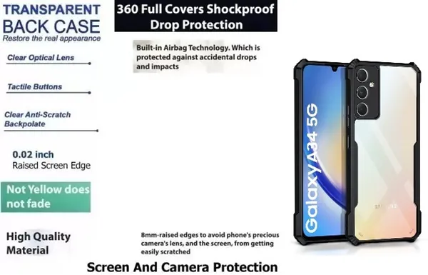 Back_Case_Cover_For_Samsung_A34_5g_Slim_Anti_Yellow_Protective_Shock_Proof_Bumper_Hybrid_Pc_With_Tpu_Frame_Transparent_Clear