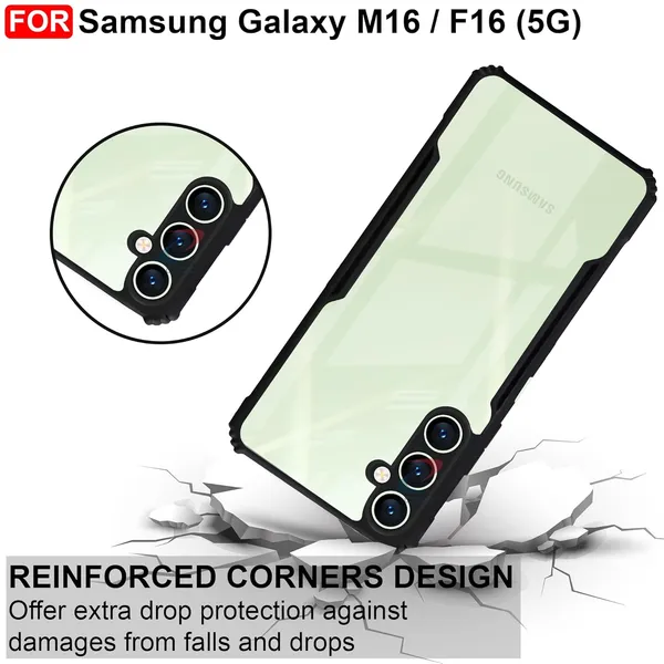Back_Case_Cover_For_Samsung_M16_/_F16_5g_Slim_Anti_Yellow_Protective_Shock_Proof_Bumper_Hybrid_Pc_With_Tpu_Frame_Transparent_Clear